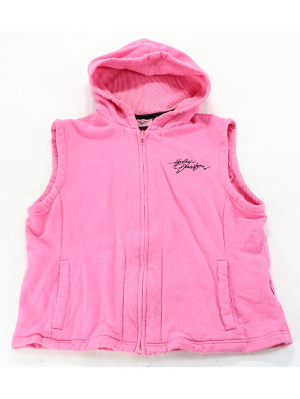harley davidson hoodie liner vest jacket L pink cotton removable 98503-11VW Miss